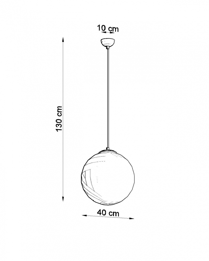 Lampa wisząca UGO 40 chrom - Sollux Lighting Lampa wisząca UGO 40 chrom - Sollux Lighting