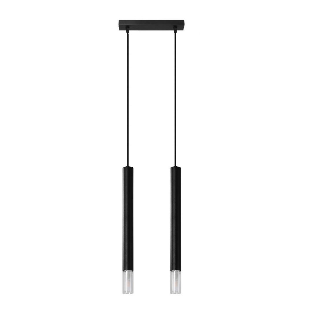 Lampa wisząca WEZYR 2 zwis czarny podwójny loft Sollux Lighting Lampa wisząca WEZYR 2 zwis czarny podwójny loft Sollux Lighting