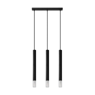 Lampa wisząca WEZYR 3 czarna - Sollux Lighting