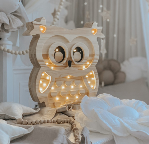 Lampka dziecięca MIDNIGHT OWL COFFEE kawowa sowa - Eensy Weensy Lampka dziecięca MIDNIGHT OWL COFFEE kawowa sowa - Eensy Weensy