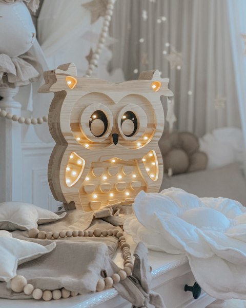 Lampka dziecięca MIDNIGHT OWL COFFEE kawowa sowa - Eensy Weensy Lampka dziecięca MIDNIGHT OWL COFFEE kawowa sowa - Eensy Weensy