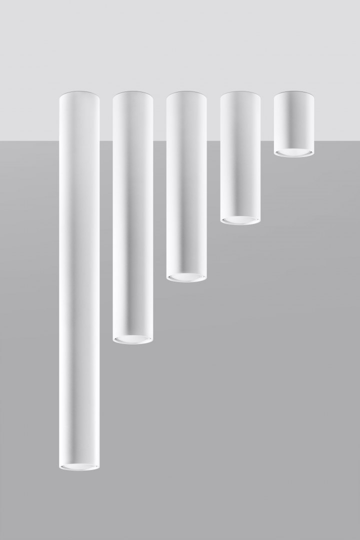 Lampa natynkowa tuba LAGOS 10 biała - Sollux Lighting Lampa natynkowa tuba LAGOS 10 biała - Sollux Lighting