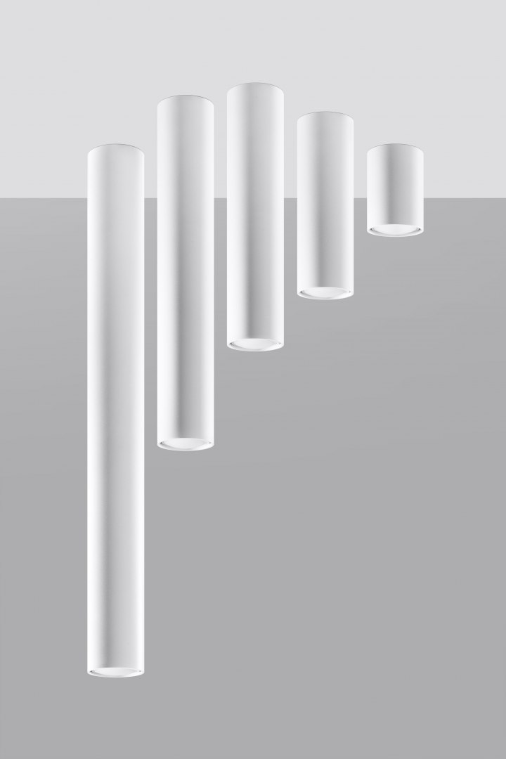Lampa natynkowa tuba LAGOS 10 biała - Sollux Lighting Lampa natynkowa tuba LAGOS 10 biała - Sollux Lighting