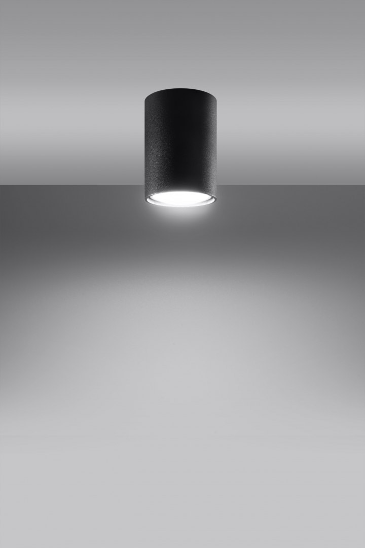 Lampa natynkowa tuba LAGOS 10 czarna - Sollux Lighting Lampa natynkowa tuba LAGOS 10 czarna - Sollux Lighting