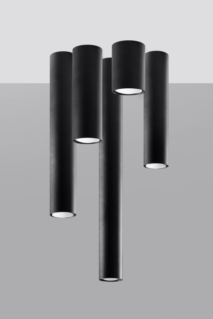 Lampa natynkowa tuba LAGOS 10 czarna - Sollux Lighting Lampa natynkowa tuba LAGOS 10 czarna - Sollux Lighting