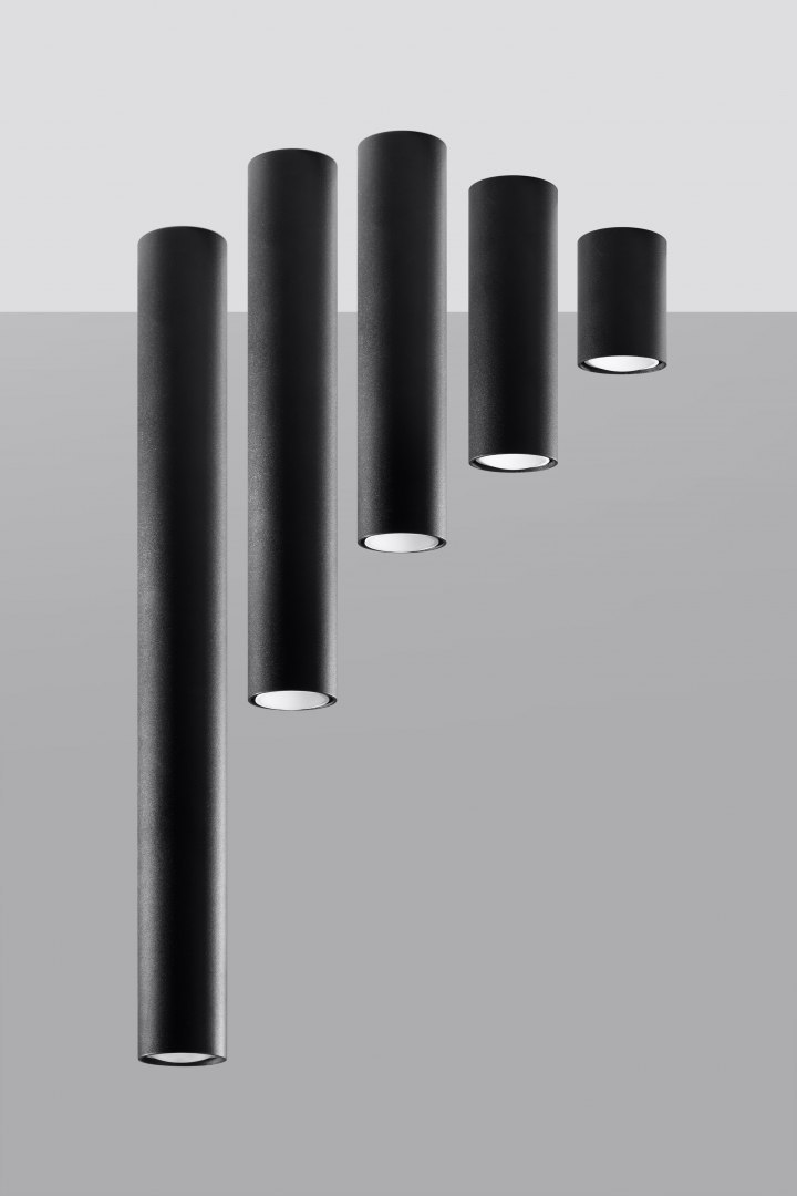 Lampa natynkowa tuba LAGOS 60 czarna - Sollux Lighting Lampa natynkowa tuba LAGOS 60 czarna - Sollux Lighting