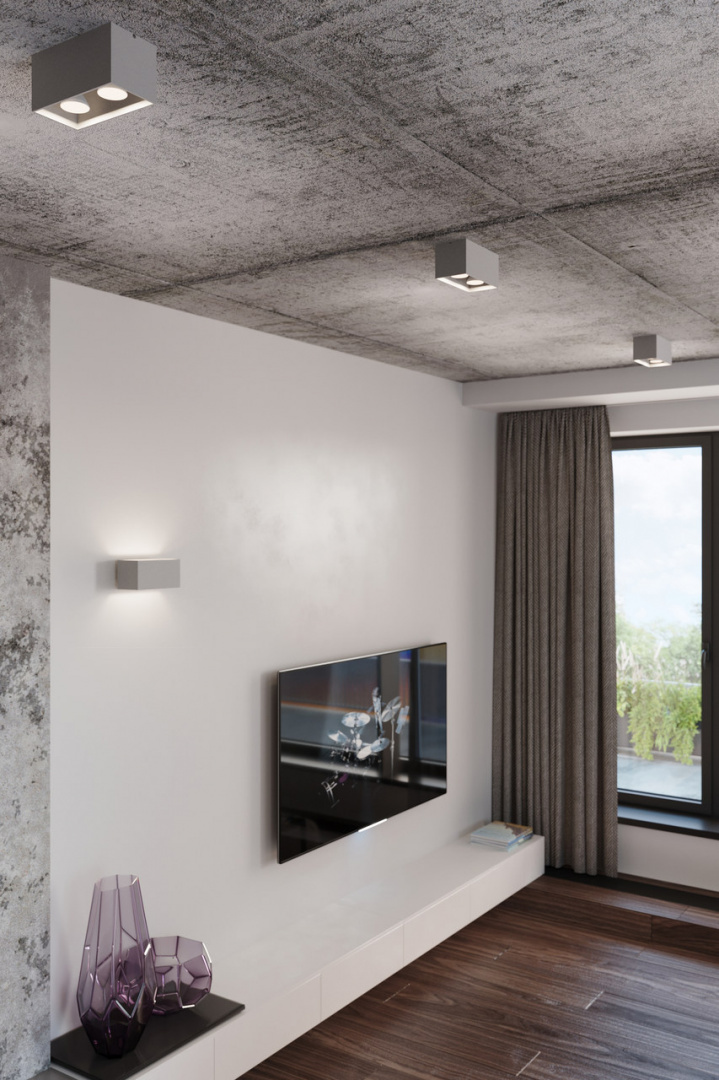 Plafon QUAD MAXI szary - Sollux Lighting Plafon QUAD MAXI szary - Sollux Lighting