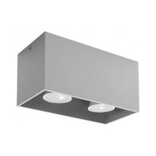 Plafon QUAD MAXI szary - Sollux Lighting