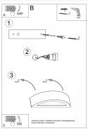 Kinkiet ceramiczny ATENA biały lampa ścienna dekoracyjna- Sollux Lighting- instrukcja montażu