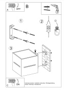 Kinkiet LOBO czarny - Sollux Lighting - instrukcja montażu