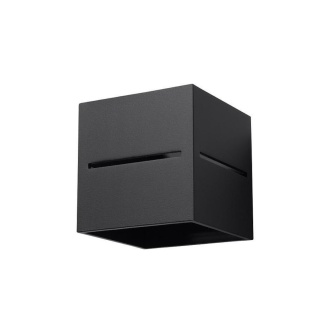 Kinkiet LOBO czarny lampa ścienna dekoracyjna - Sollux Lighting