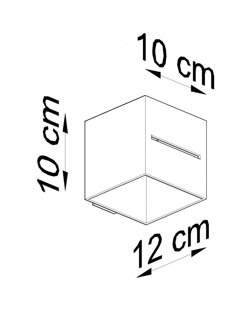 Kinkiet LOBO czarny - Sollux Lighting - wymiary - rysunek techniczny Kinkiet LOBO czarny - Sollux Lighting - wymiary - rysunek techniczny