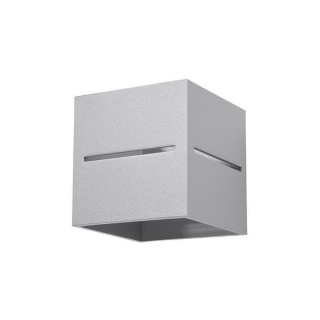 Kinkiet LOBO szary lampa ścienna dekoracyjna - Sollux Lighting