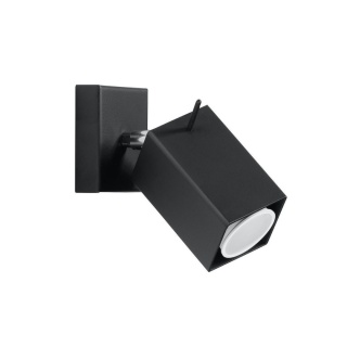 Kinkiet MERIDA stal czarny pojedynczy regulowany oświetlenie ścienne - Sollux Lighting