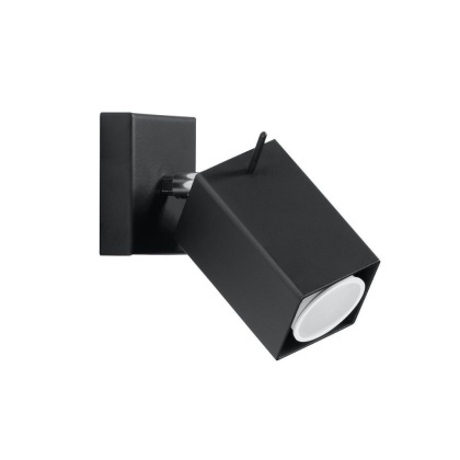 Kinkiet MERIDA stal czarny pojedynczy regulowany oświetlenie ścienne - Sollux Lighting
