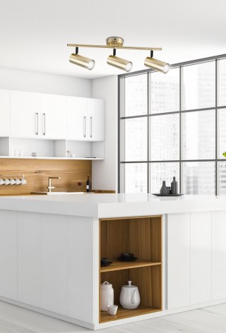 Plafon sufitowy COLLY 3 mosiądz regulowany spot na listwie - Candellux Lighting