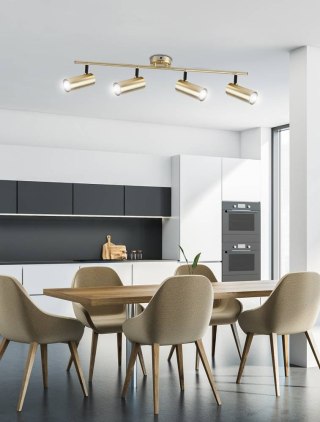 Plafon sufitowy COLLY 4 mosiądz regulowany spot na listwie - Candellux Lighting