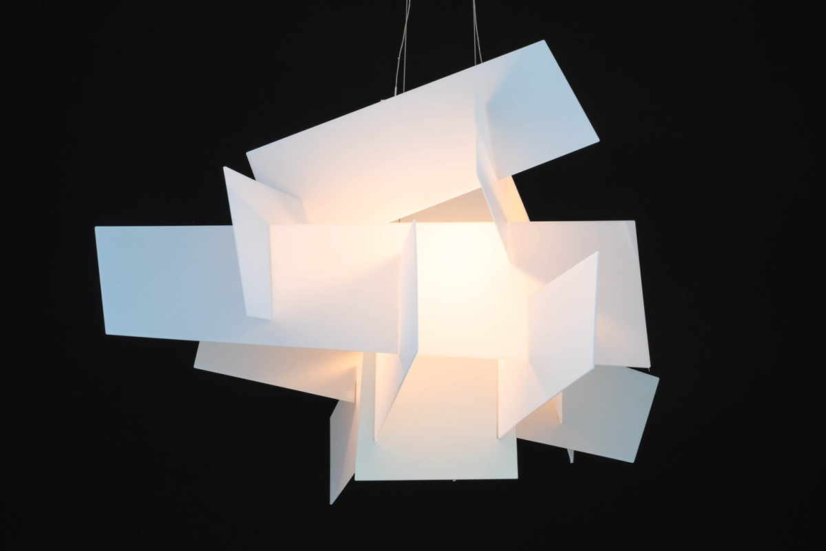Lampa wisząca BANG BANG 91 biała akrylowa designerska - King Home Lampa wisząca BANG BANG 91 biała akrylowa designerska - King Home
