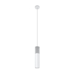 Lampa wisząca BORGIO 1 biały zwis beton stal - Sollux Lighting