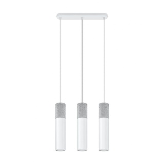 Lampa wisząca BORGIO 3L biało-szara betonowa potrójna - Sollux Lighting