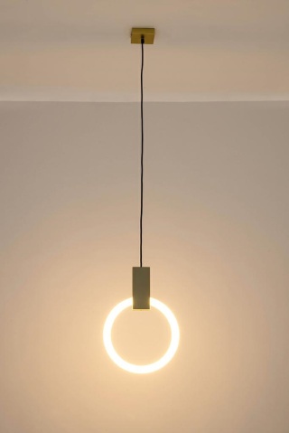 Lampa wisząca HOPP 30 antyczny mosiądz zwis kółko kołatka - King Home