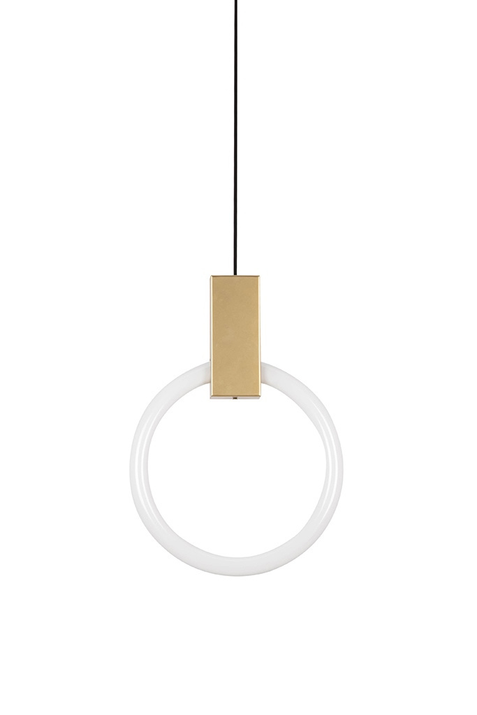 Lampa wisząca HOPP 30 antyczny mosiądz zwis kółko kołatka - King Home Lampa wisząca HOPP 30 antyczny mosiądz zwis kółko kołatka - King Home