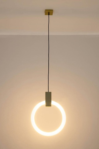 Lampa wisząca HOPP 40 antyczny mosiądz zwis kółko kołatka - King Home