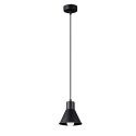 Lampa wisząca TALEJA 1 czarna metalowa minimalistyczna pojedyncza - Sollux Lighting
