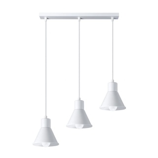 Lampa wisząca TALEJA 3 biały potrójny zwis na listwie - Sollux Lighting
