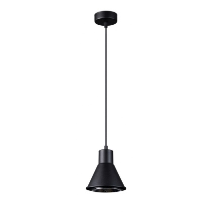 Lampa wisząca TAZILA 1 czarna pojedynczy zwis loftowa - Sollux Lighting