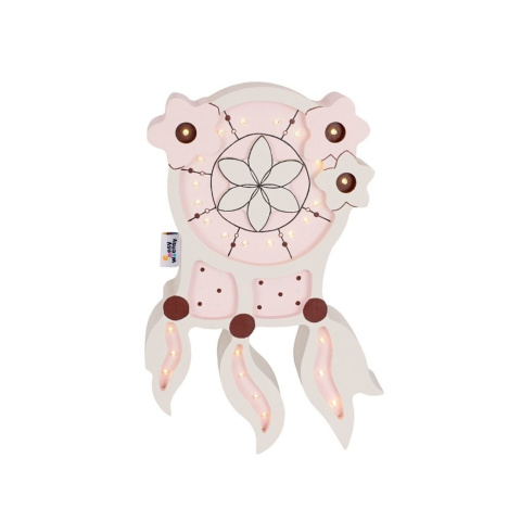 Lampka dziecięca DREAMCATCHER ROSE duży łapacz snów różowy do pokoju dziecka - Eensy Weensy Lampka dziecięca DREAMCATCHER ROSE duży łapacz snów różowy do pokoju dziecka - Eensy Weensy