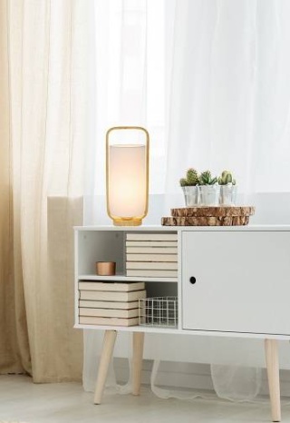 Lampka stołowa ISUMI 34 tkanina styl japoński - LEDEA