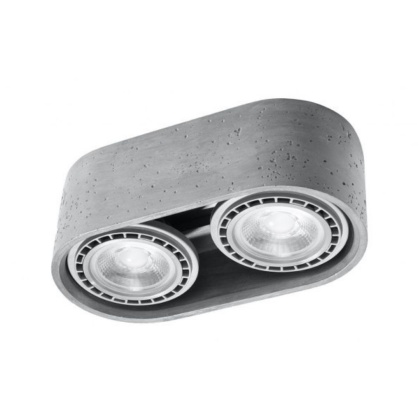 Plafon BASIC 2 beton podwójna lampa sufitowa szara - Sollux Lighting