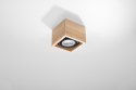 Plafon QUATRO 1 naturalne drewno oświetlenie sufitowe natynkowe - Sollux Lighting - wizualizacja