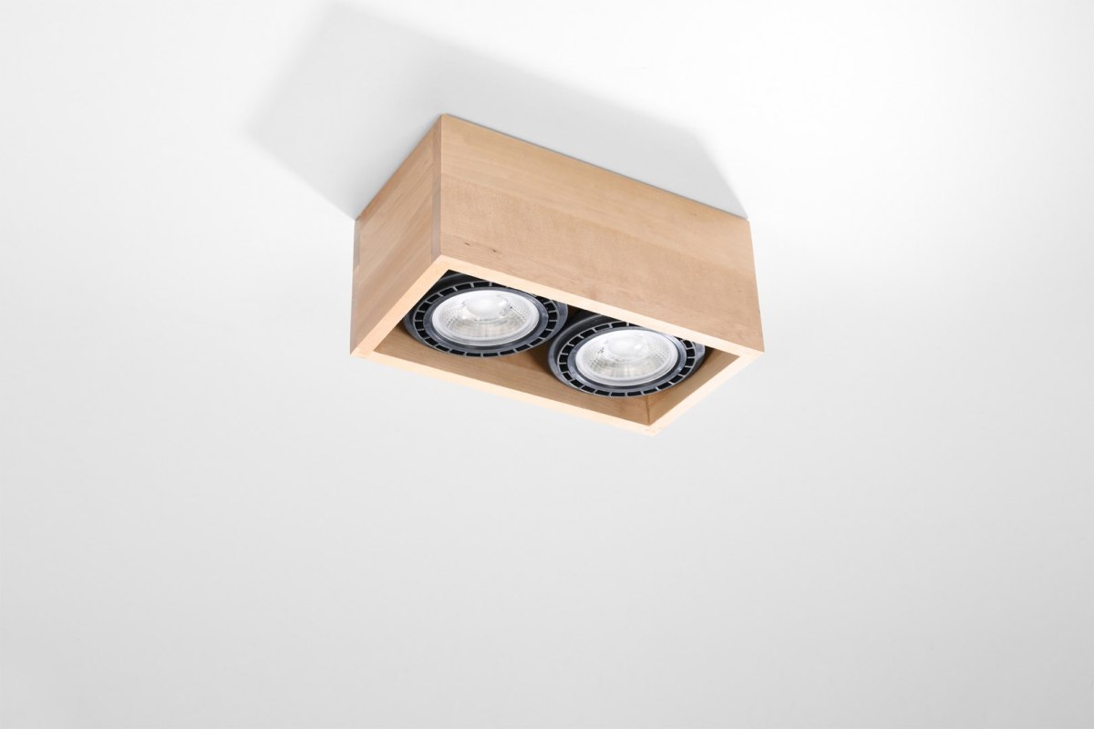Plafon QUATRO 2 naturalne drewno oświetlenie sufitowe natynkowe - Sollux Lighting - wizualizacja Plafon QUATRO 2 naturalne drewno oświetlenie sufitowe natynkowe - Sollux Lighting - wizualizacja