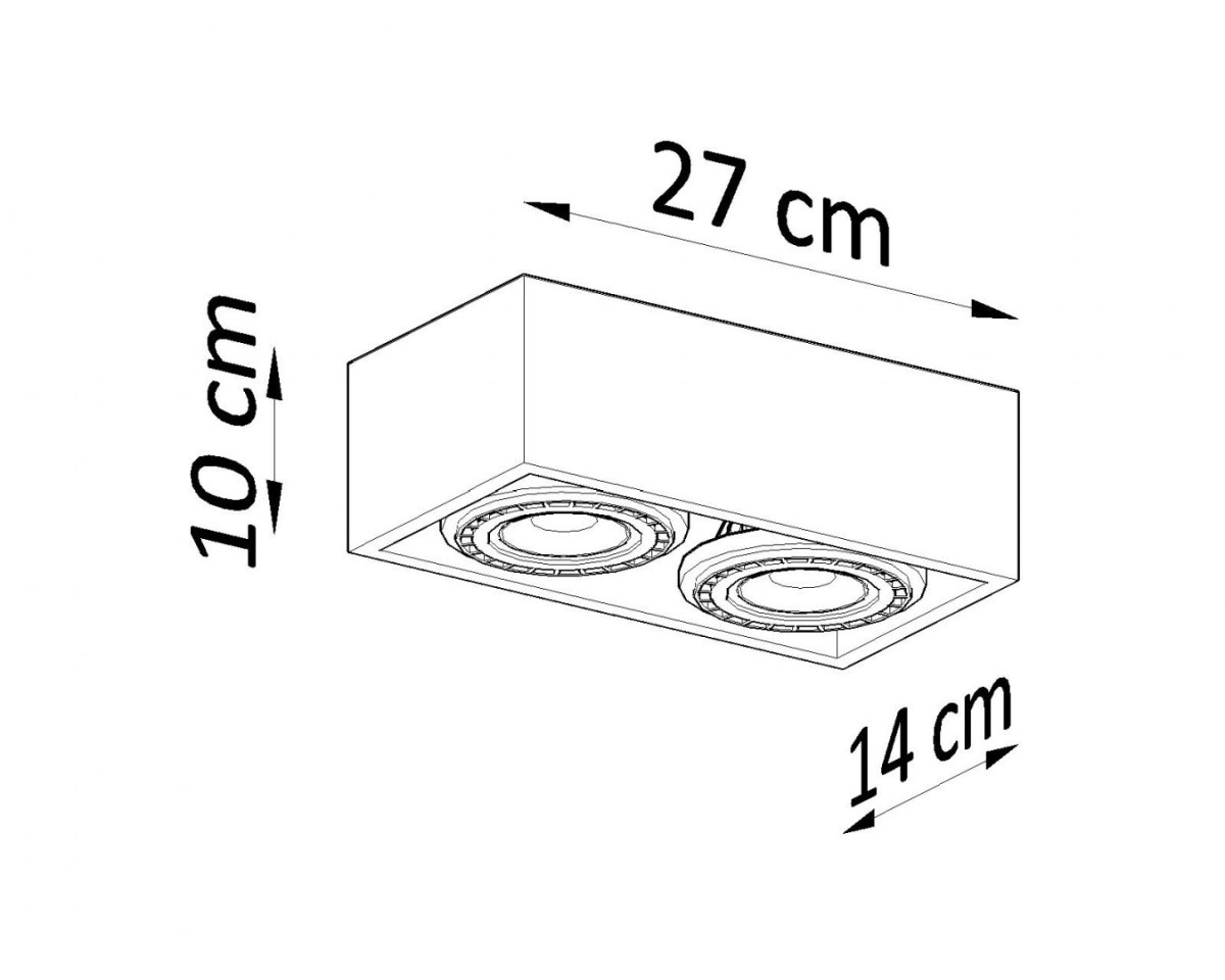Plafon QUATRO 2 naturalne drewno oświetlenie sufitowe natynkowe - Sollux Lighting - rysunek techniczny Plafon QUATRO 2 naturalne drewno oświetlenie sufitowe natynkowe - Sollux Lighting - rysunek techniczny