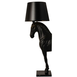 Lampa podłogowa KOŃ HORSE STAND S czarna design dla miłośników koni zwierząt - King Home