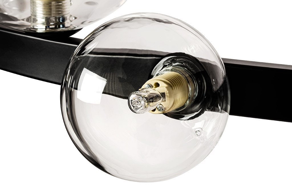 Lampa wisząca ALURE 120 obręcz szklane kuliste transparentne klosze - King Home Lampa wisząca ALURE 120 obręcz szklane kuliste transparentne klosze - King Home