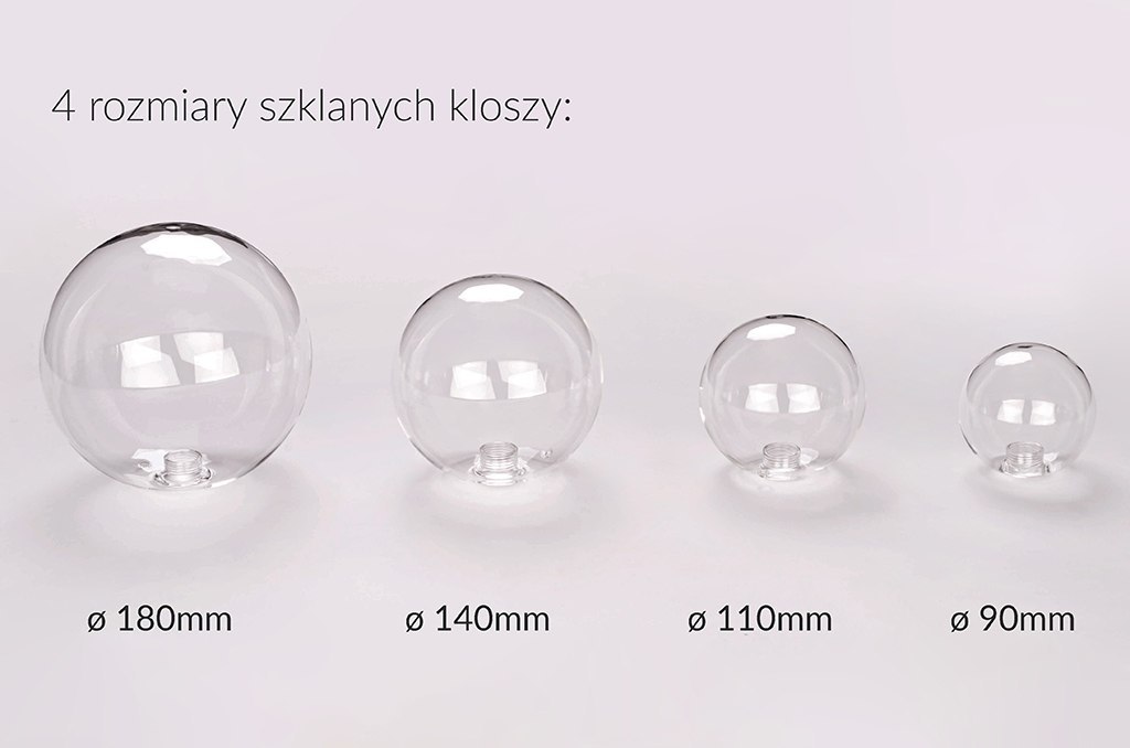 Lampa wisząca ALURE 120 obręcz szklane kuliste transparentne klosze - King Home Lampa wisząca ALURE 120 obręcz szklane kuliste transparentne klosze - King Home