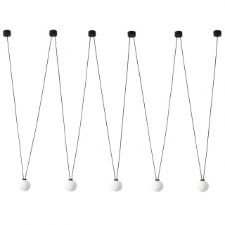 Lampa wisząca MOVO V podwieszana z kulistymi kloszami - Orlicki Design