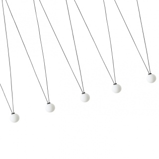 Lampa wisząca MOVO V podwieszana z kulistymi kloszami - Orlicki Design