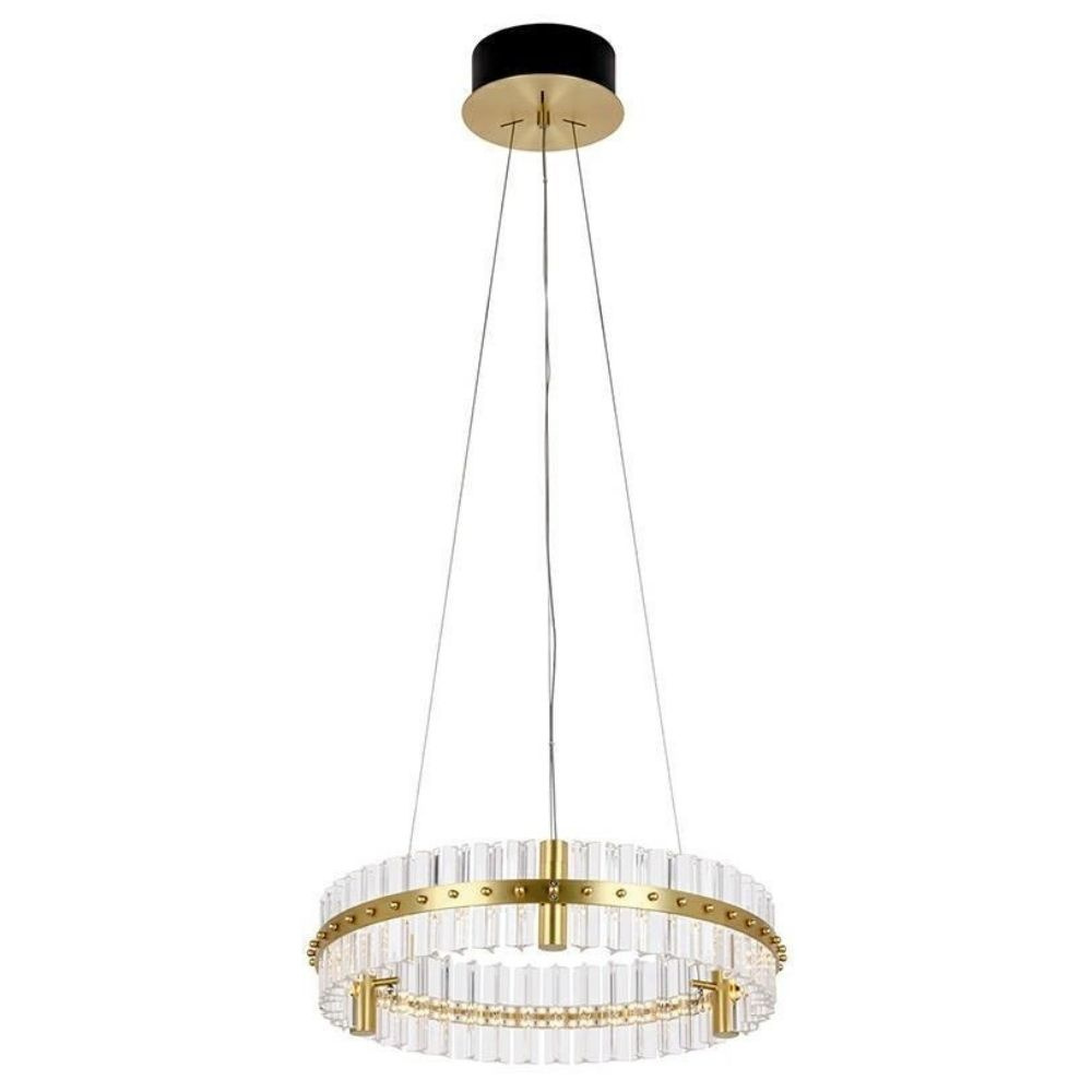 Lampa wisząca SATURNUS 47 złota LED, kryształ - Moosee Lampa wisząca SATURNUS 47 złota LED, kryształ - Moosee