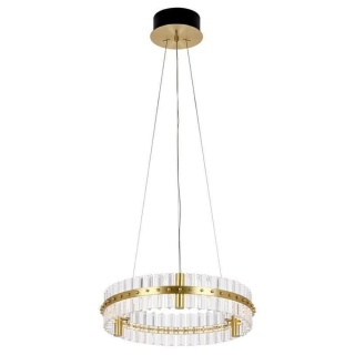 Lampa wisząca SATURNUS 47 LED złota / kryształ - Moosee