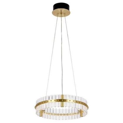 Lampa wisząca SATURNUS 47 LED złota / kryształ - Moosee