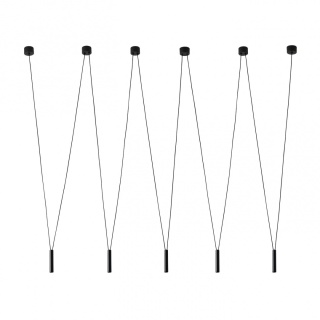 Lampa wisząca VIVA V Nero podwieszana - Orlicki Design