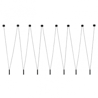 Lampa wisząca VIVA VII Nero podwieszana - Orlicki Design