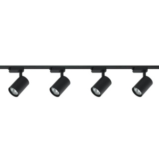 Zestaw szynowy: szyna 1,5m czarna + 4x oprawa Tuka Track Nero - Orlicki Design