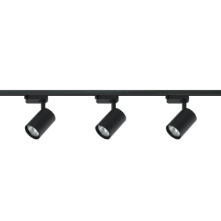 Zestaw szynowy: szyna 1m czarna + 3x oprawa Tuka Track Nero - Orlicki Design