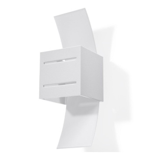 Kinkiet aluminiowy LORETO biały lampa ścienna dekoracyjna - Sollux Lighting