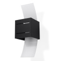 Kinkiet aluminiowy LORETO czarny kostka sześcian lampa ścienna dekoracyjna - Sollux Lighting
